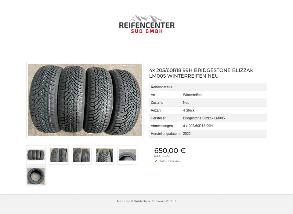 4x 205/60R18 99H BRIDGESTONE BLIZZAK LM005 WINTERREIFEN NEU #1P1M – Bild 7