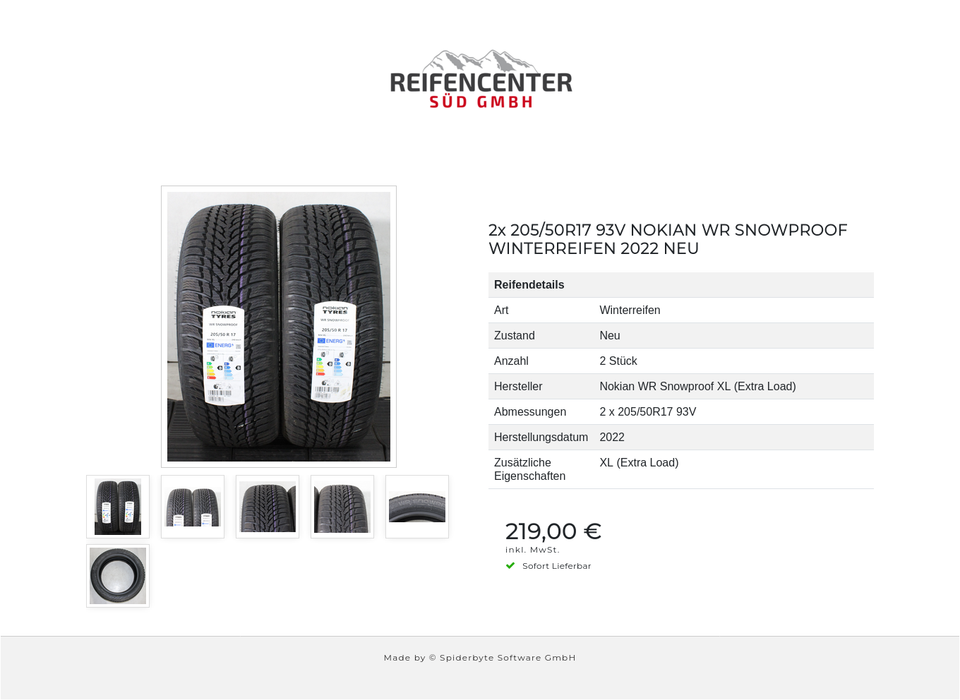 2x 205/50R17 93V NOKIAN WR SNOWPROOF WINTERREIFEN 2022 NEU #27CF – Bild 7