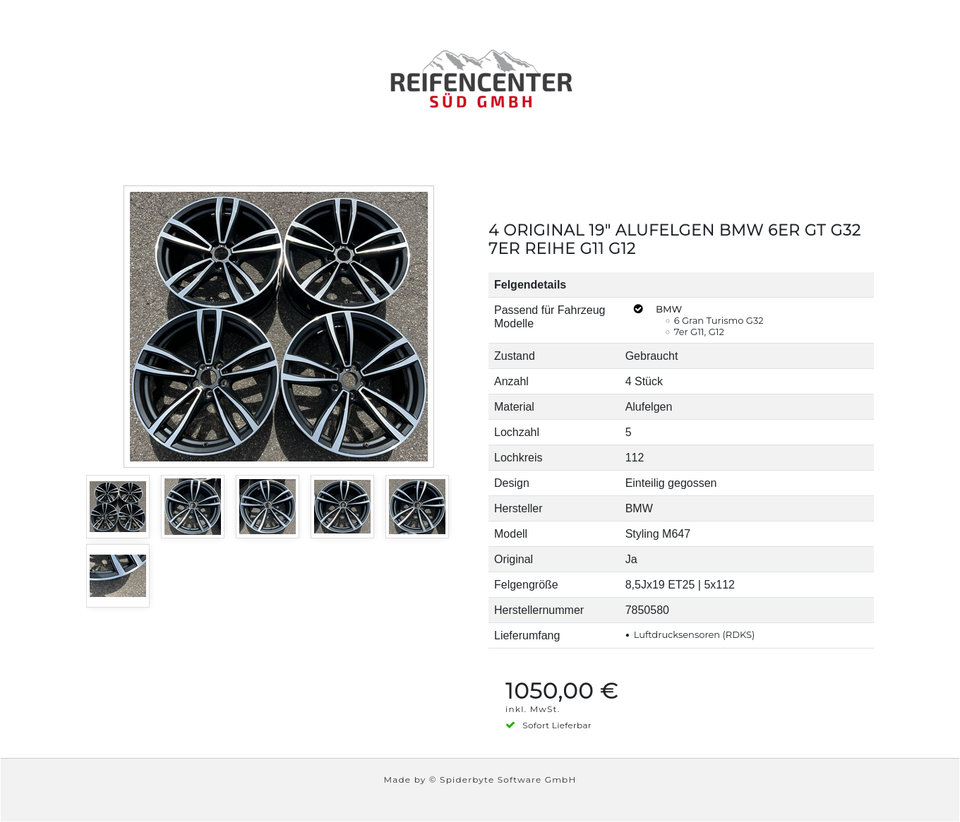 4 ORIGINAL 19" ALUFELGEN BMW 6ER GT G32 7ER REIHE G11 G12 #1IMK – Bild 7