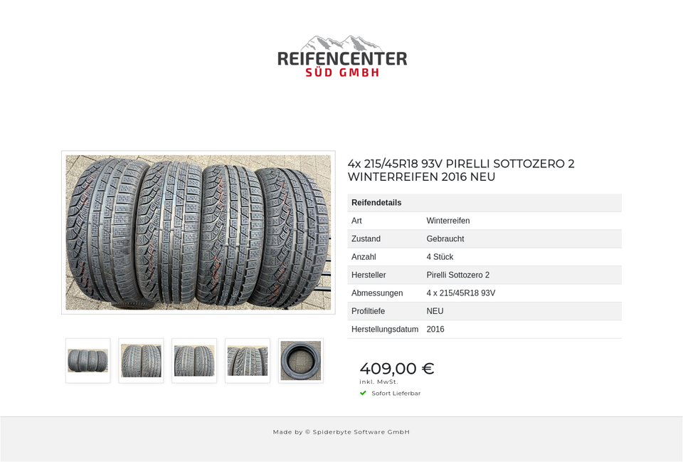 4x 215/45R18 93V PIRELLI SOTTOZERO 2 WINTERREIFEN 2016 NEU #1ZII – Bild 6