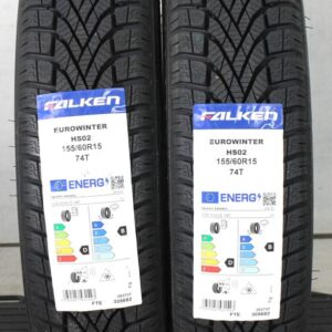 2x 155/60R15 74T FALKEN EUROWINTER HS02 WINTERREIFEN 2024 #24CK