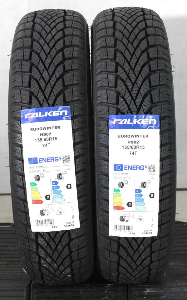 2x 155/60R15 74T FALKEN EUROWINTER HS02 WINTERREIFEN 2024 #24CK