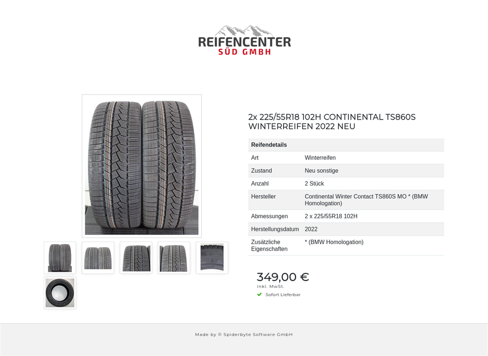 2x 225/55R18 102H CONTINENTAL TS860S WINTERREIFEN 2022 NEU #1VRF – Bild 7