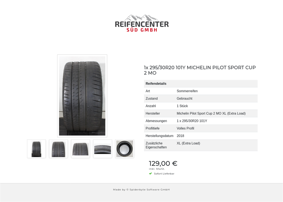 1x 295/30R20 101Y MICHELIN PILOT SPORT CUP 2 MO #24CS – Bild 6