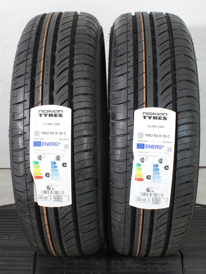 2x 195/70R15C 104/102S NOKIAN CLINE SOMMERREIFEN 2022 #279G