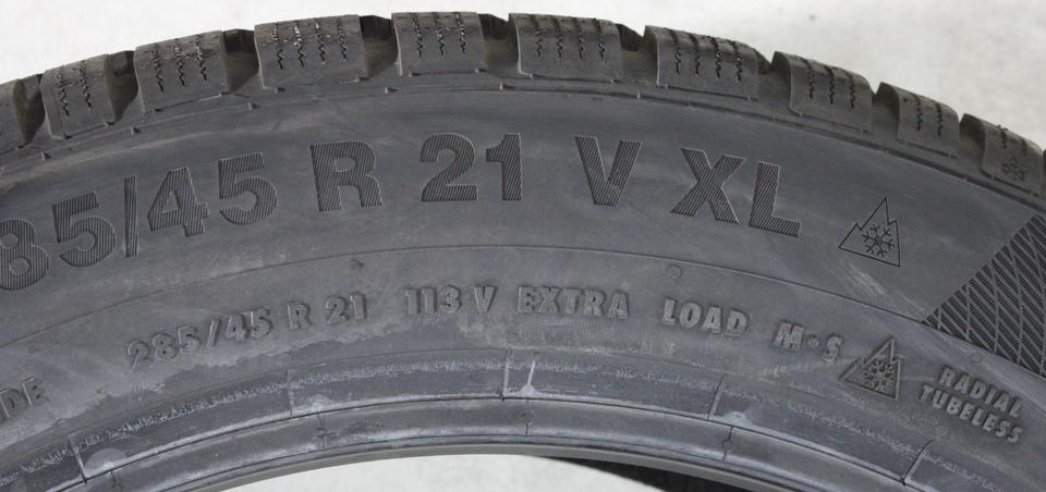 1x 285/45R21 113V CONTINENTAL WINTER CONTACT TS850P 2019 #27FW – Bild 4