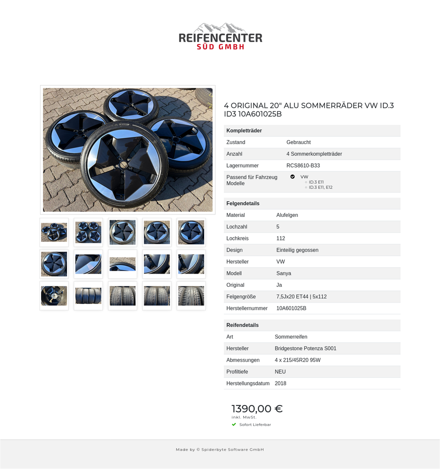 4 ORIGINAL 20" ALU SOMMERRÄDER VW ID.3 ID3 10A601025B #1QQW – Bild 16