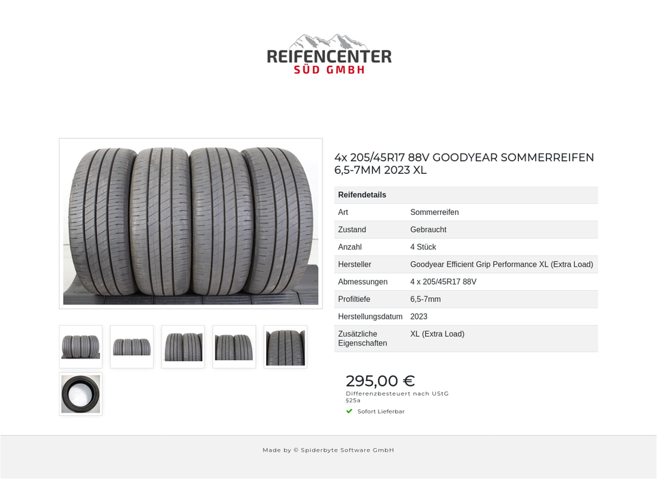 4x 205/45R17 88V GOODYEAR SOMMERREIFEN 6,5-7MM 2023 XL #1QET – Bild 7