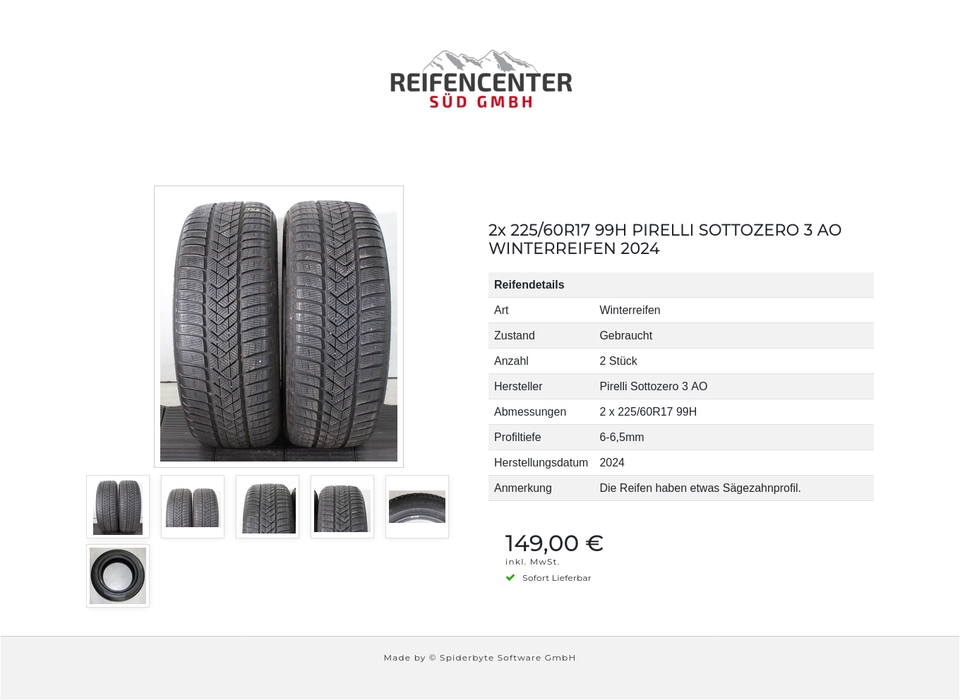 2x 225/60R17 99H PIRELLI SOTTOZERO 3 AO WINTERREIFEN 2024 #264M – Bild 7