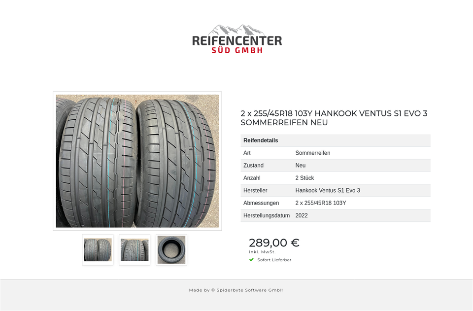 2 x 255/45R18 103Y HANKOOK VENTUS S1 EVO 3 SOMMERREIFEN NEU #1PIB – Bild 4