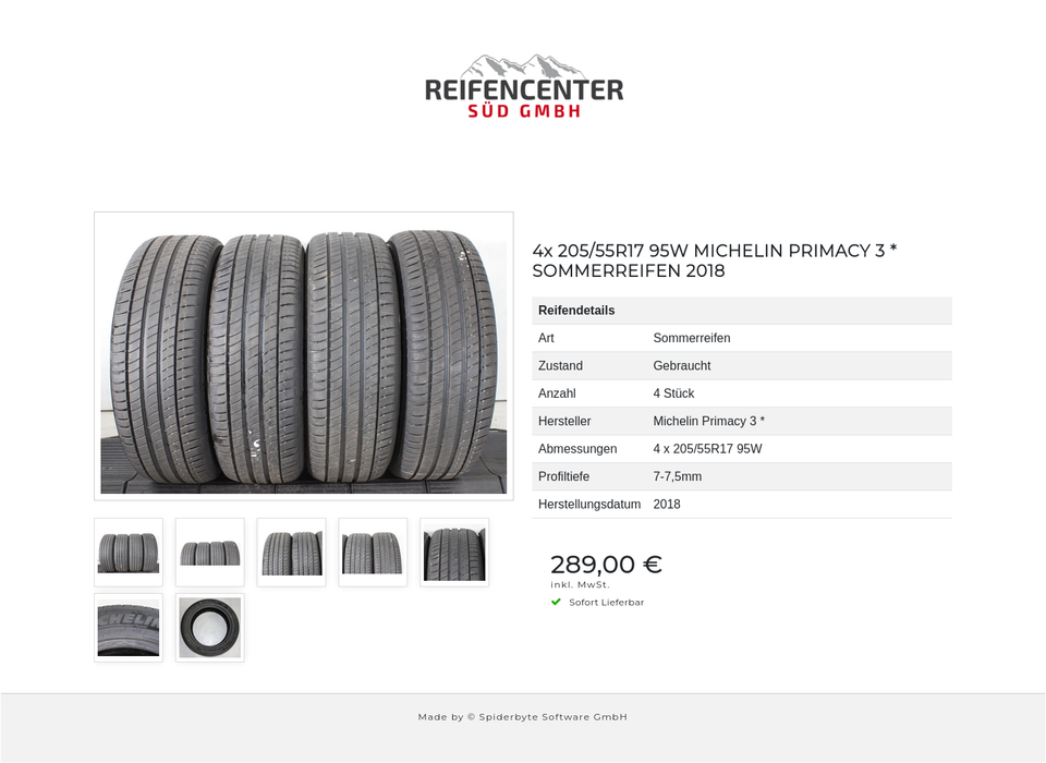 4x 205/55R17 95W MICHELIN PRIMACY 3 * SOMMERREIFEN 2018 #19TX – Bild 8