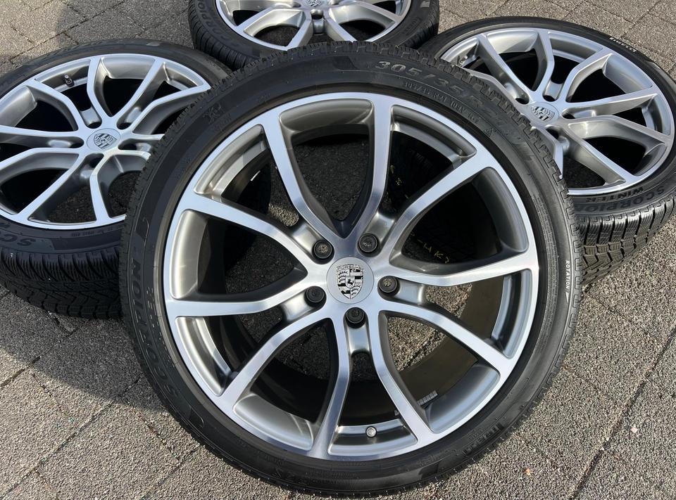 4 ORIGINAL 21" ALU WINTERRÄDER PORSCHE CAYENNE 9YA PIRELLI #23OH