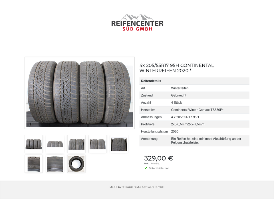 4x 205/55R17 95H CONTINENTAL WINTERREIFEN 2020 * #1YWR – Bild 9
