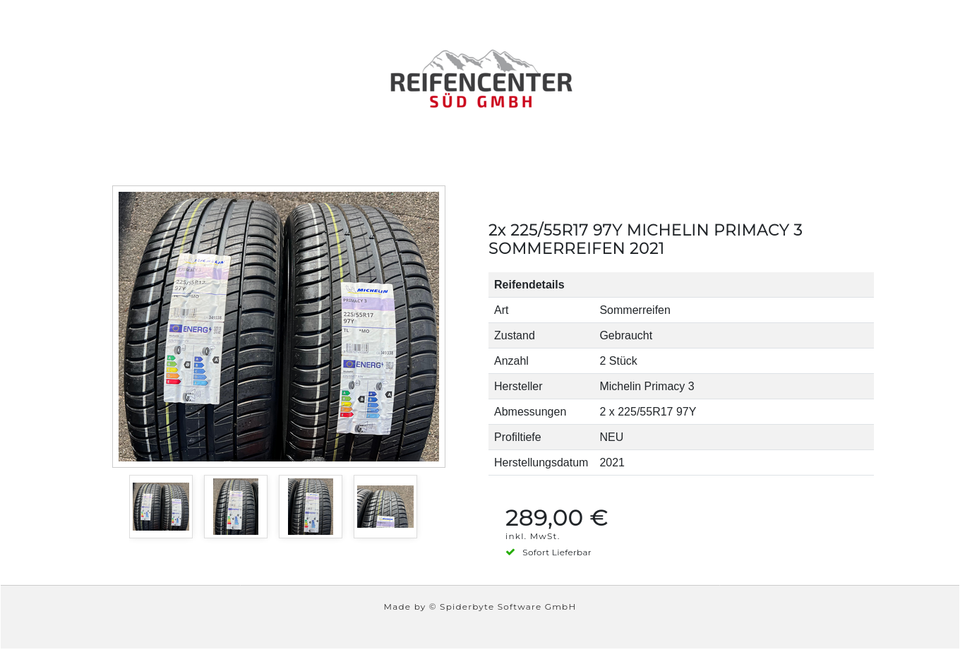 2x 225/55R17 97Y MICHELIN PRIMACY 3 SOMMERREIFEN 2021 #27CK – Bild 5