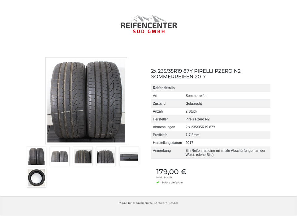 2x 235/35R19 87Y PIRELLI PZERO N2 SOMMERREIFEN 2017 #20AL – Bild 7