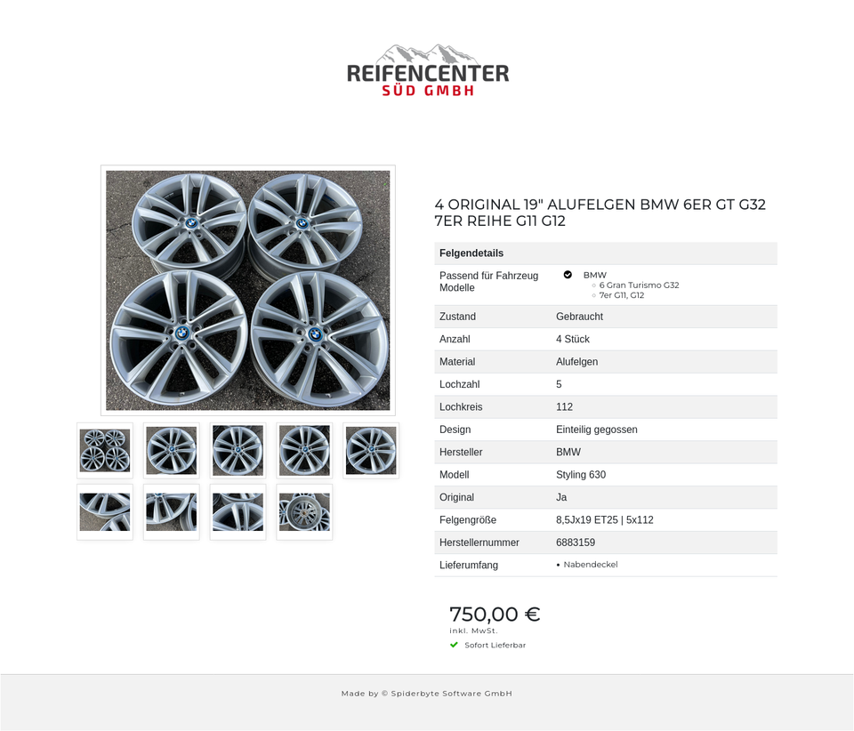 4 ORIGINAL 19" ALUFELGEN BMW 6ER GT G32 7ER REIHE G11 G12 #1JKT – Bild 10