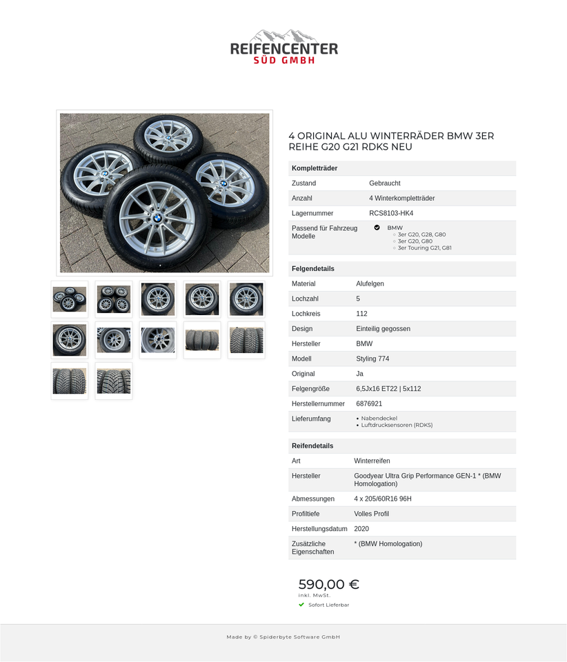 4 ORIGINAL ALU WINTERRÄDER BMW 3ER REIHE G20 G21 RDKS NEU #1VBX – Bild 13