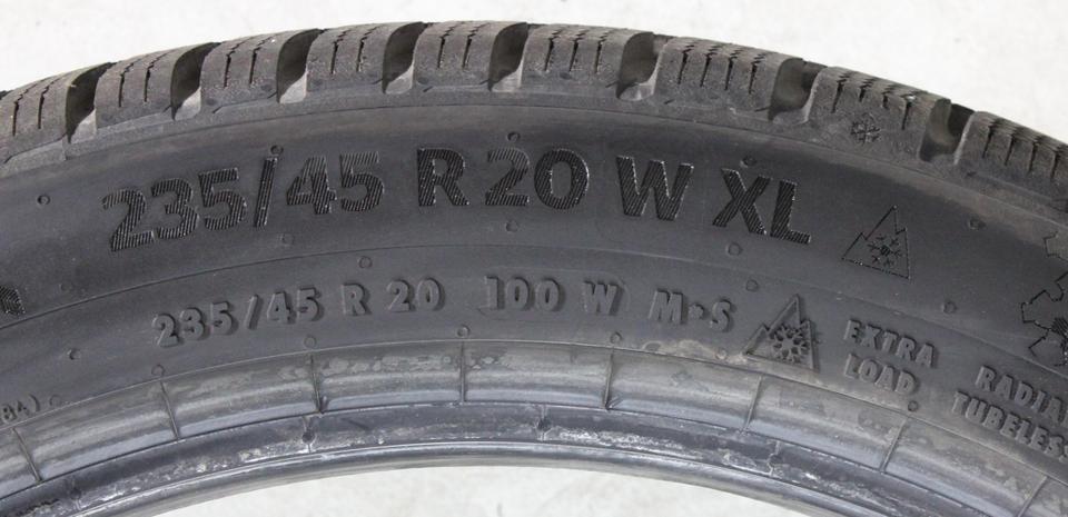 2x 235/45R20 100W CONTINENTAL WINTERREIFEN 8MM 2022 XL #272Q – Bild 5