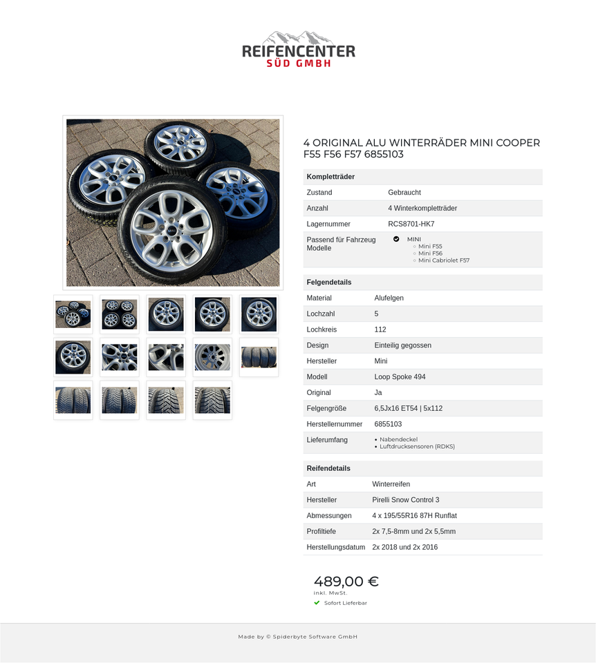 4 ORIGINAL ALU WINTERRÄDER MINI COOPER F55 F56 F57 6855103 #1S8M – Bild 15