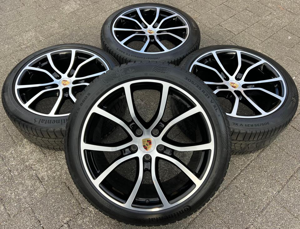 4 ORIGINAL 21" ALU WINTERRÄDER PORSCHE CAYENNE COUPE E3 9Y #22IB