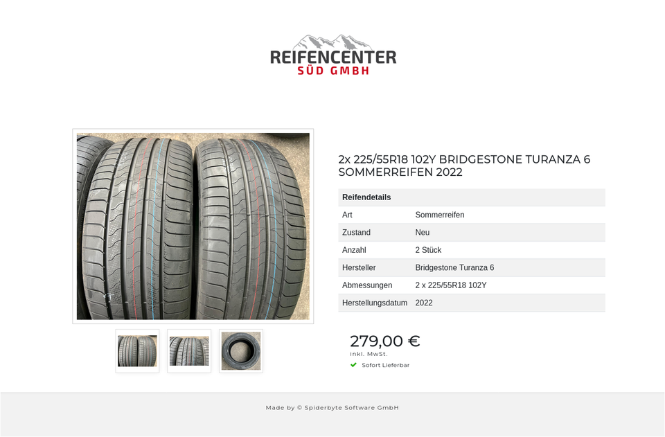 2x 225/55R18 102Y BRIDGESTONE TURANZA 6 SOMMERREIFEN 2022 #21AB – Bild 4