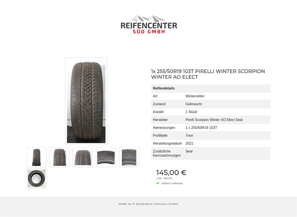1x 255/50R19 103T PIRELLI WINTER SCORPION WINTER AO ELECT #214U – Bild 7