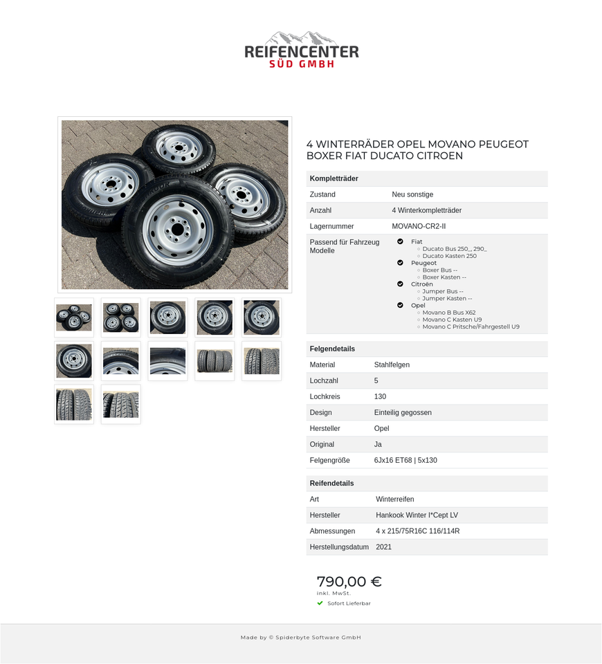 4 WINTERRÄDER OPEL MOVANO PEUGEOT BOXER FIAT DUCATO CITROEN #1Y2B – Bild 13