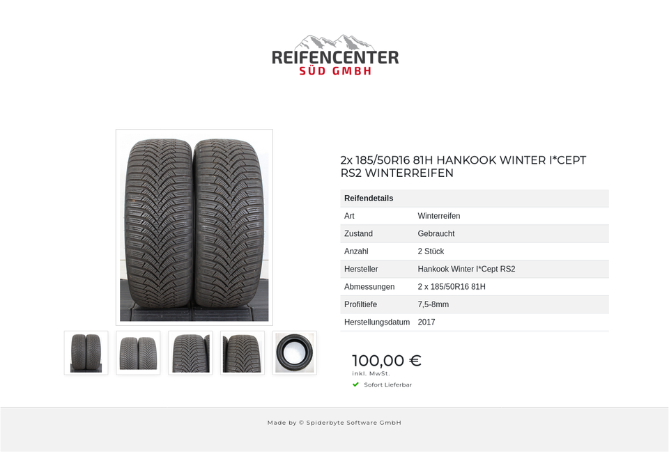 2x 185/50R16 81H HANKOOK WINTER I*CEPT RS2 WINTERREIFEN #1F8L – Bild 6