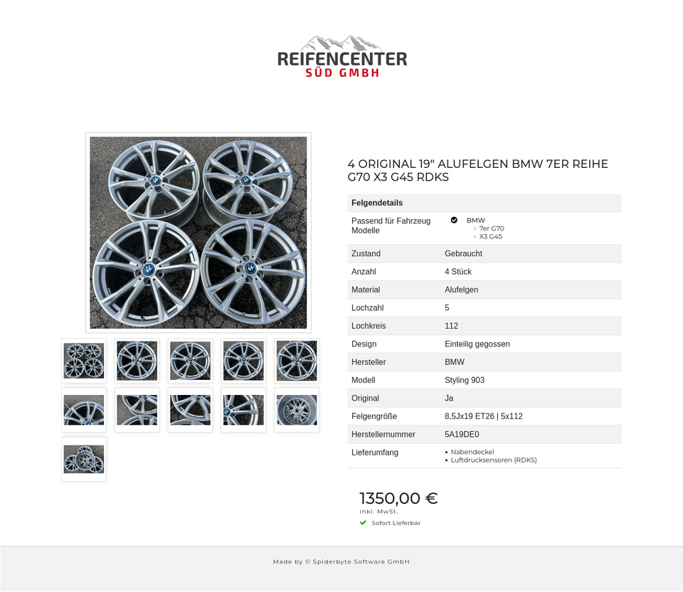 4 ORIGINAL 19" ALUFELGEN BMW 7ER REIHE G70 X3 G45 RDKS #1JKV – Bild 12