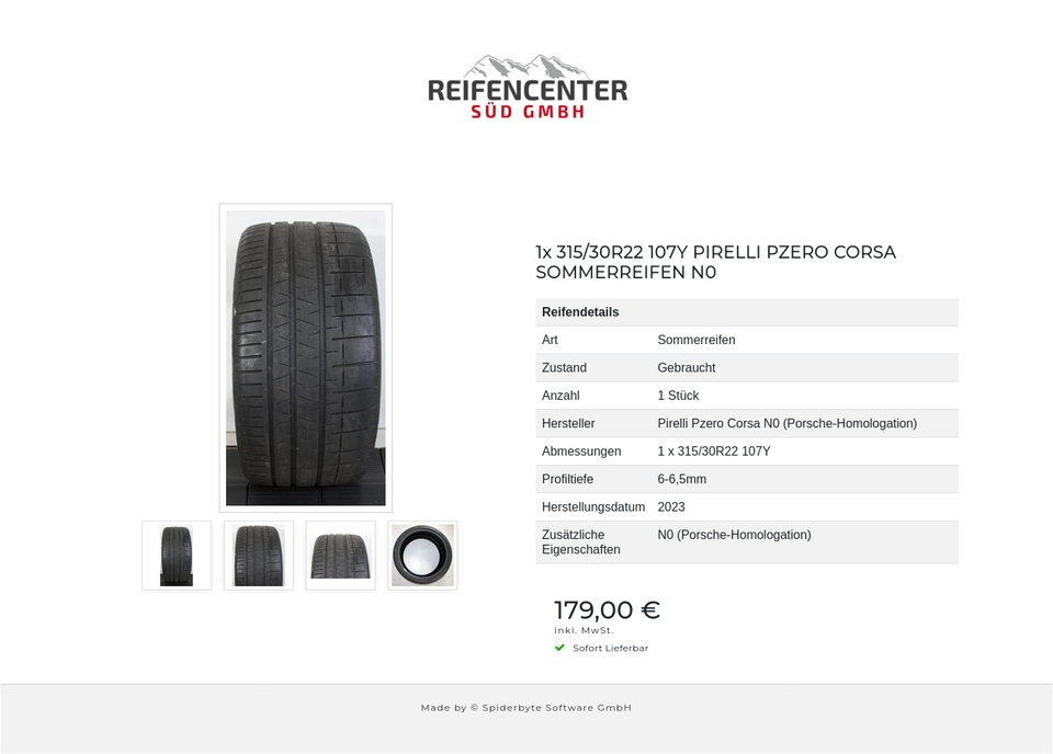 1x 315/30R22 107Y PIRELLI PZERO CORSA SOMMERREIFEN N0 #1J8R – Bild 5