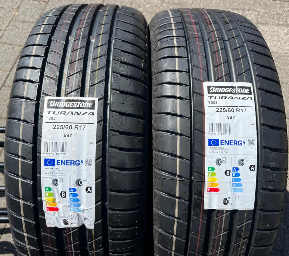 2x 225/60R17 99Y BRIDGESTONE TURANZA T005 SOMMERREIFEN NEU #1WEG – Bild 2