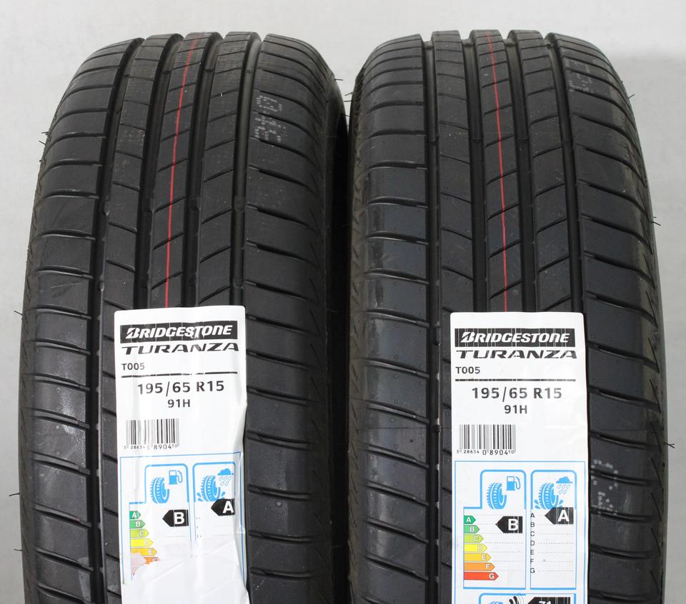 2x 195/65R15 91H BRIDGESTONE TURANZA T005 SOMMERREIFEN #24BY – Bild 2