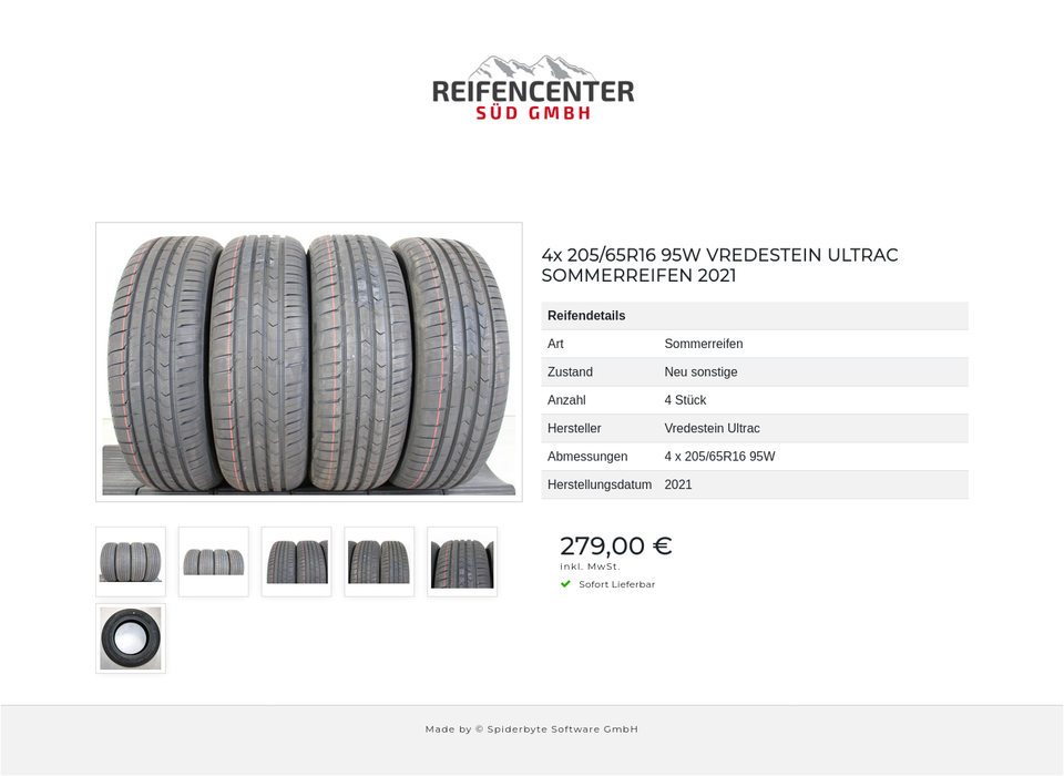 4x 205/65R16 95W VREDESTEIN ULTRAC SOMMERREIFEN 2021 #1KGX – Bild 7