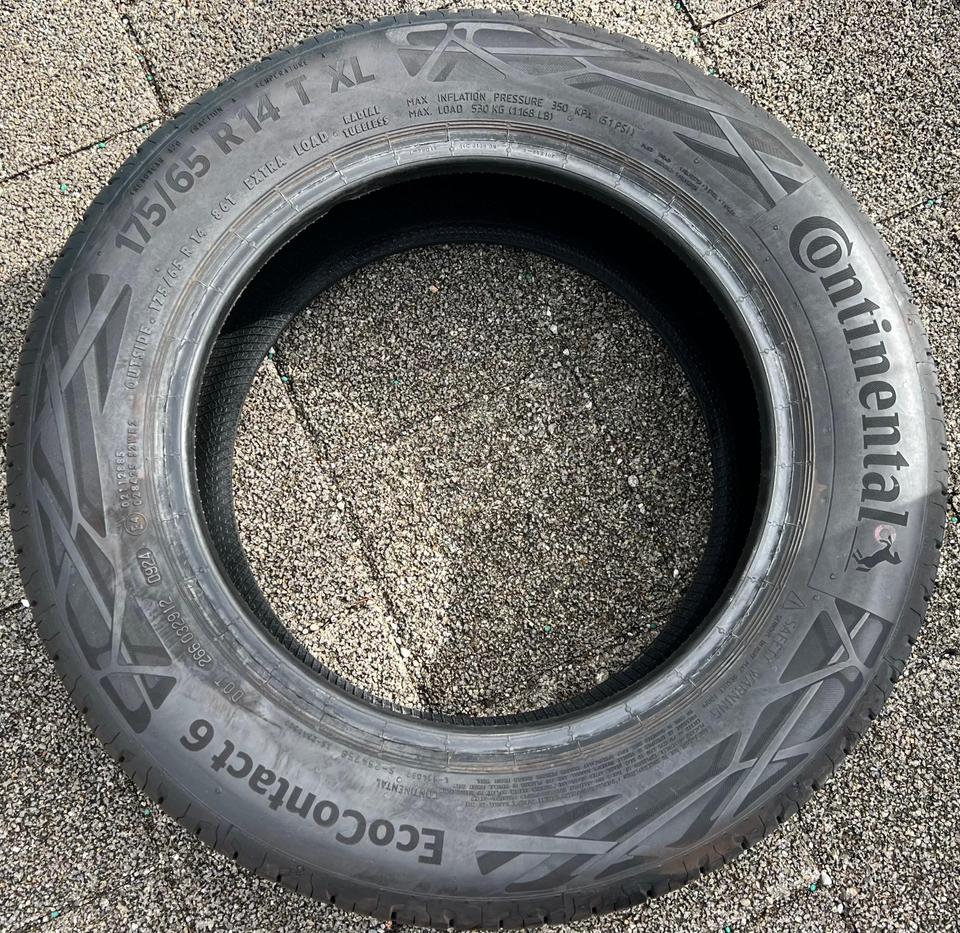4x 175/65R14 86T CONTINENTAL ECO CONTACT 6 SOMMERREIFEN #22JK – Bild 5