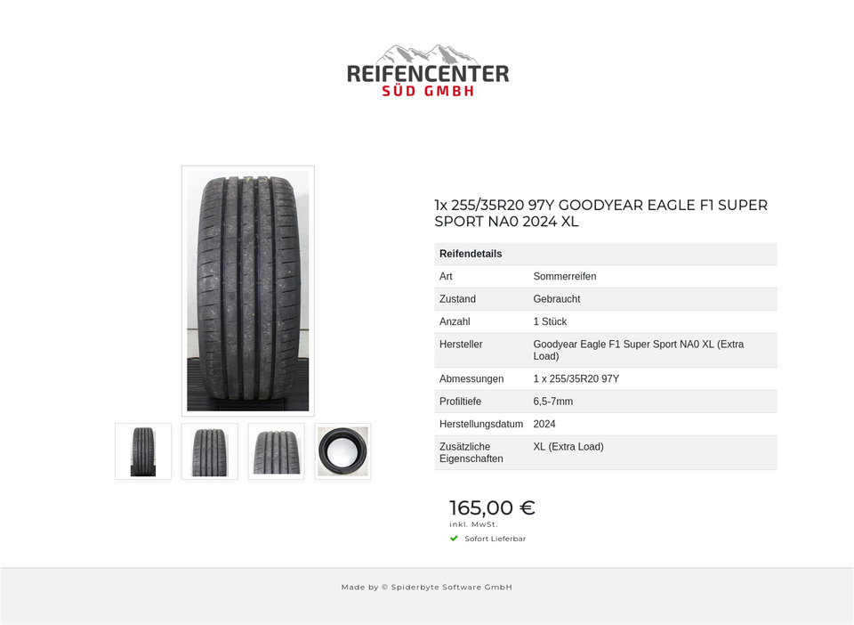 1x 255/35R20 97Y GOODYEAR EAGLE F1 SUPER SPORT NA0 2024 XL #1YZJ – Bild 5