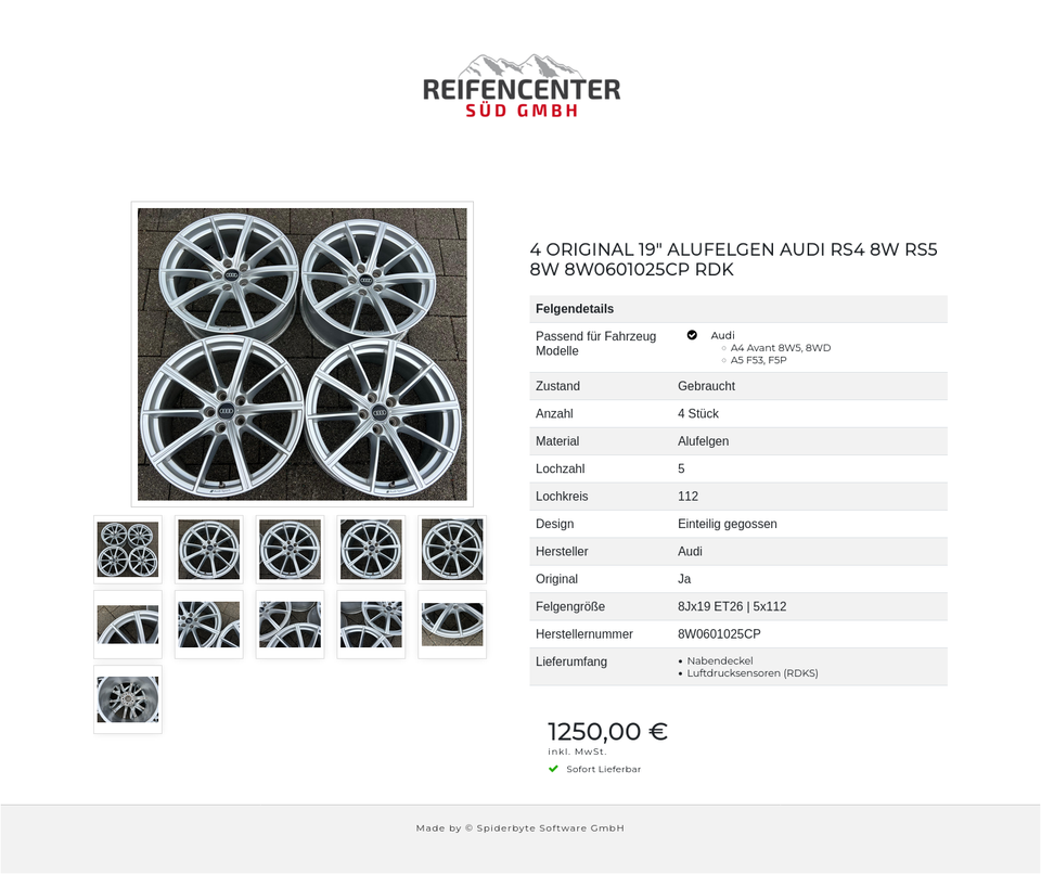 4 ORIGINAL 19" ALUFELGEN AUDI RS4 8W RS5 8W 8W0601025CP RDK #1YPT – Bild 12