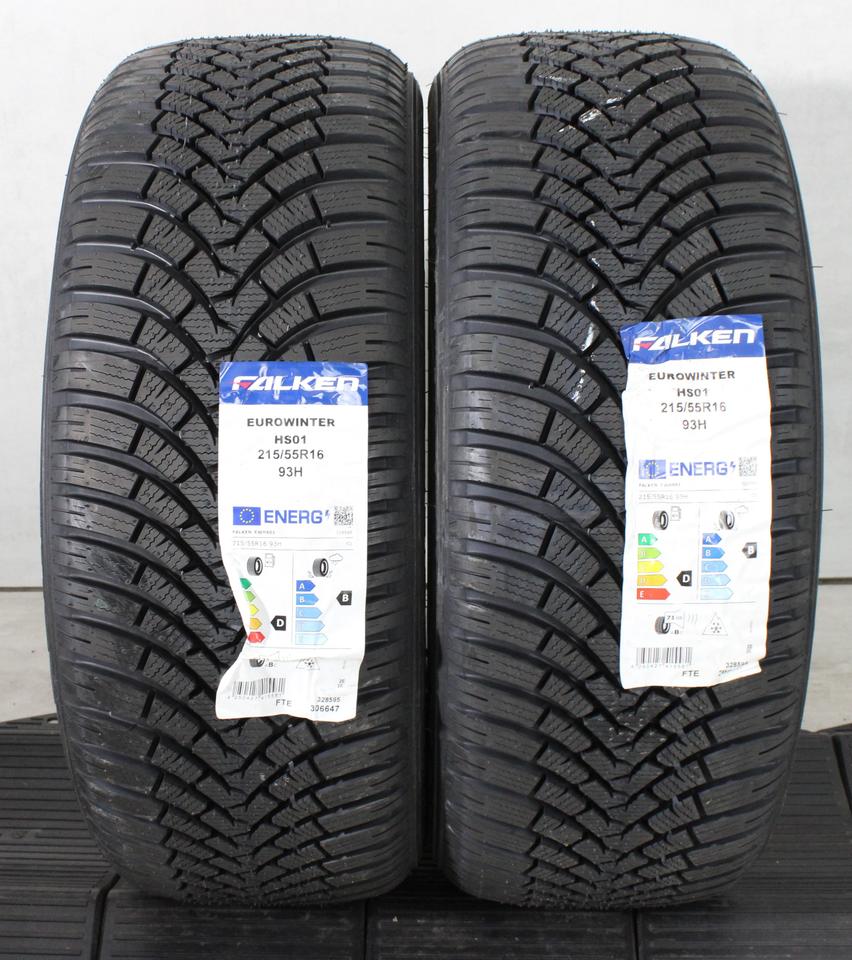 2x 215/55R16 93H FALKEN EUROWINTER HS01 WINTERREIFEN 2022 #278Q