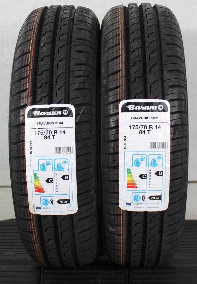 2x 175/70R14 84T BARUM BRAVURIS 5HM SOMMERREIFEN 2021 NEU #1VEE