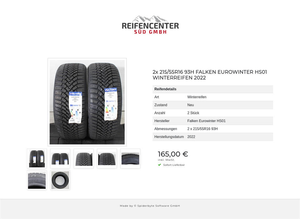 2x 215/55R16 93H FALKEN EUROWINTER HS01 WINTERREIFEN 2022 #278Q – Bild 8