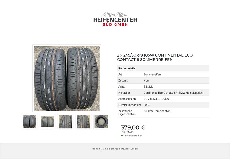 2 x 245/50R19 105W CONTINENTAL ECO CONTACT 6 SOMMERREIFEN #213O – Bild 6