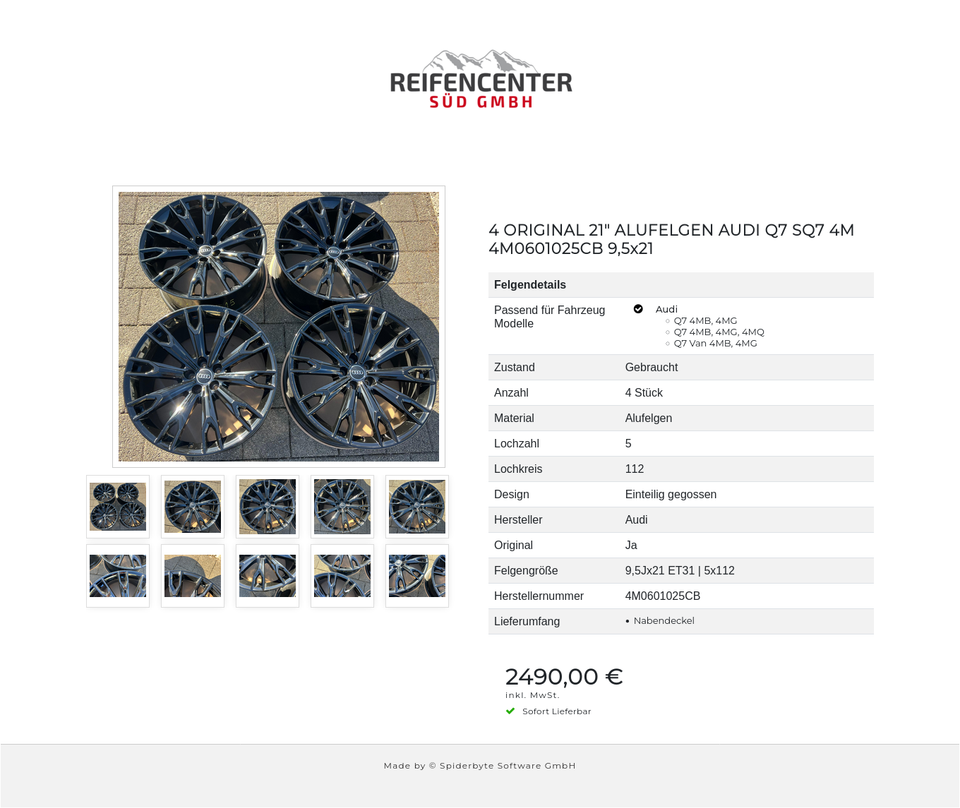 4 ORIGINAL 21" ALUFELGEN AUDI Q7 SQ7 4M 4M0601025CB 9,5x21 #27AX – Bild 11