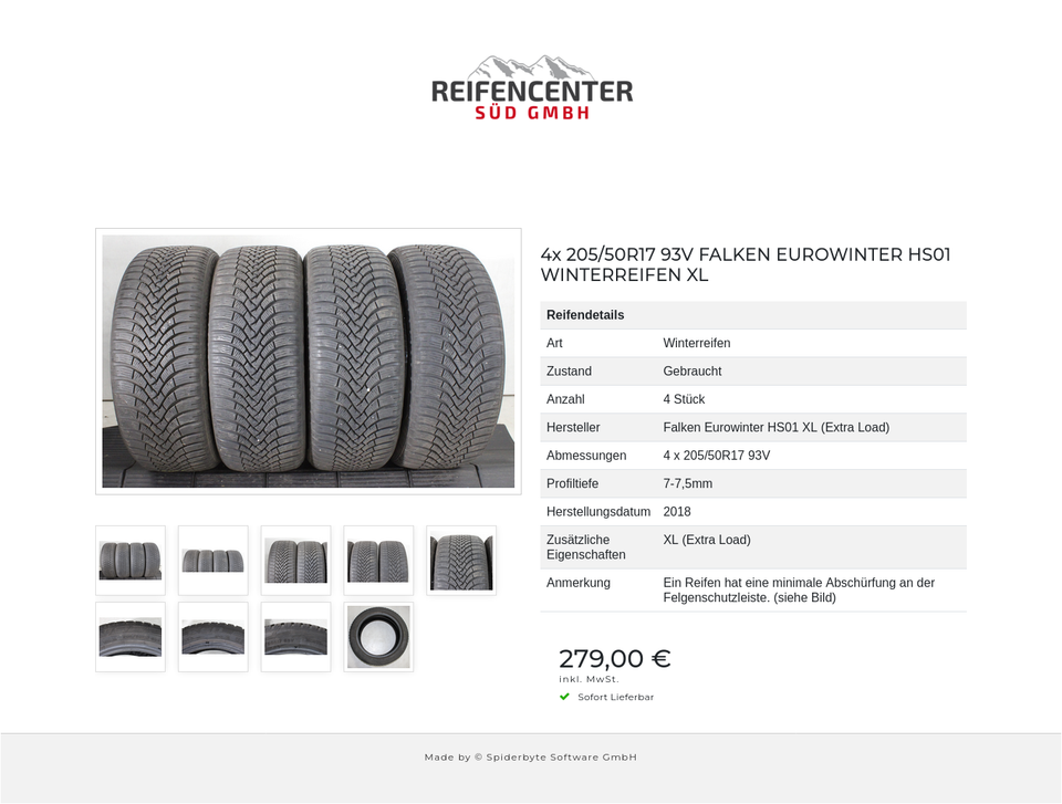 4x 205/50R17 93V FALKEN EUROWINTER HS01 WINTERREIFEN XL #274Q – Bild 10