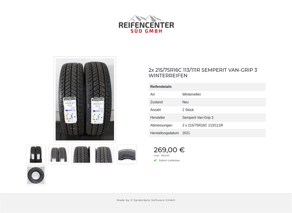 2x 215/75R16C 113/111R SEMPERIT VAN-GRIP 3 WINTERREIFEN #278U – Bild 7