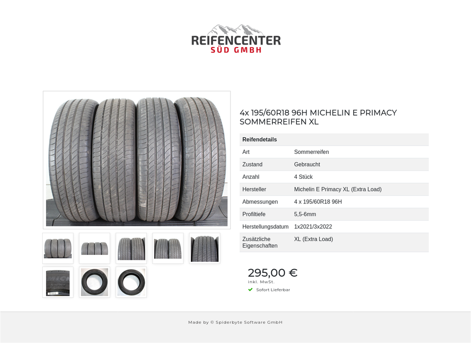 4x 195/60R18 96H MICHELIN E PRIMACY SOMMERREIFEN XL #1WIK – Bild 9