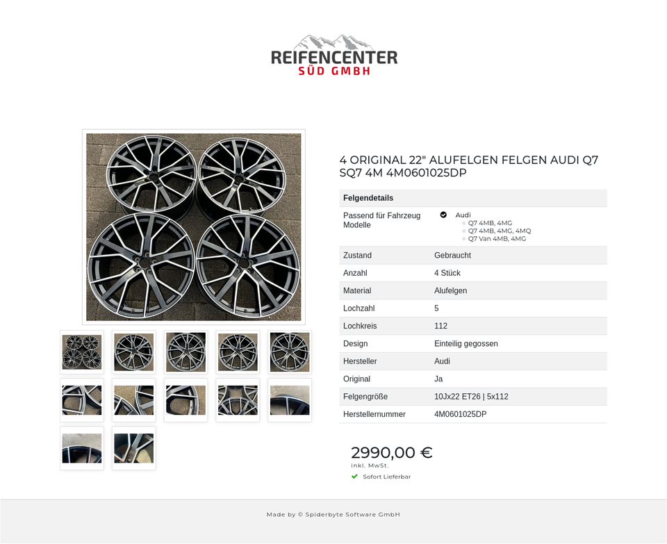 4 ORIGINAL 22" ALUFELGEN FELGEN AUDI Q7 SQ7 4M 4M0601025DP #1TAF – Bild 13