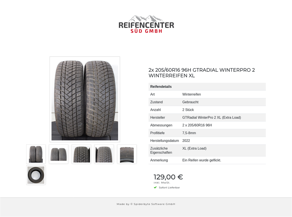 2x 205/60R16 96H GTRADIAL WINTERPRO 2 WINTERREIFEN XL #1Y9L – Bild 7
