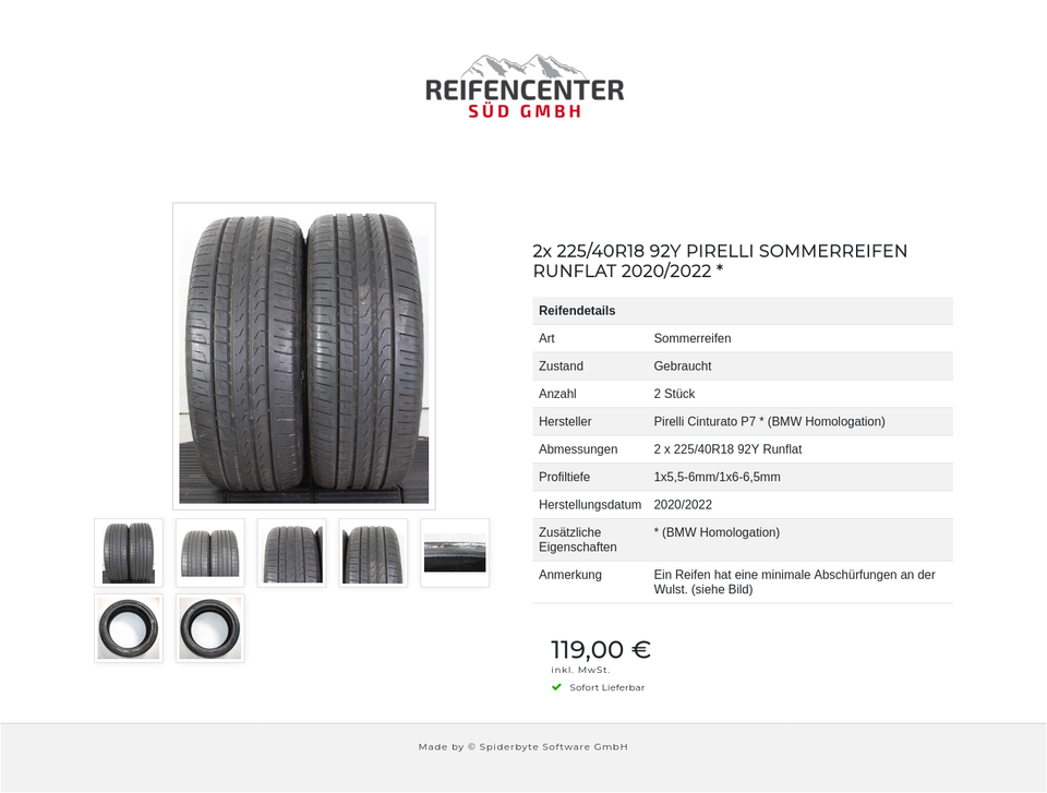 2x 225/40R18 92Y PIRELLI SOMMERREIFEN RUNFLAT 2020/2022 * #1XBL – Bild 8