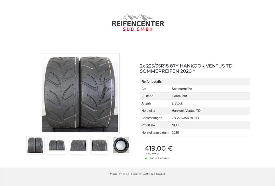 2x 225/35R18 87Y HANKOOK VENTUS TD SOMMERREIFEN 2020 * #1KAY – Bild 6