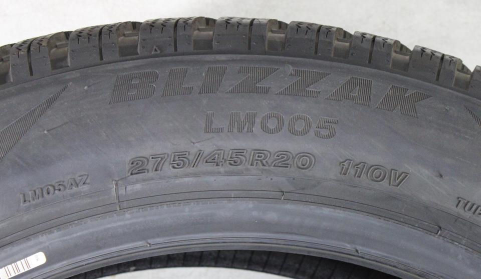 1x 275/45R20 110V BRIDGESTONE BLIZZAK LM005 WINTERREIFEN #27CY – Bild 4