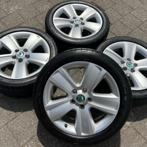 4 ORIGINAL 17" ALUFELGEN FELGEN SKODA SUPERB 3U 3U0601025K  #1YJG